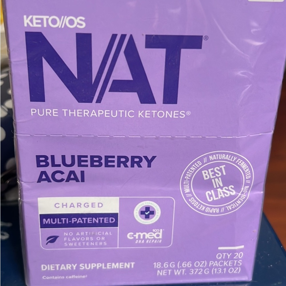 Unopened boxes of ketones.